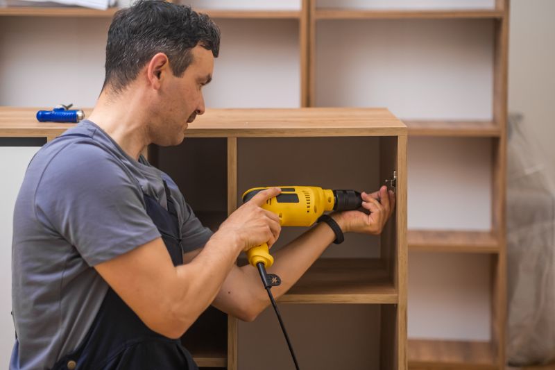 Installation of Built in Bookshelves